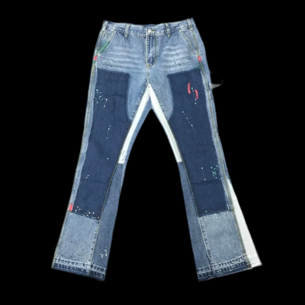 Patchwork Flared Jeans