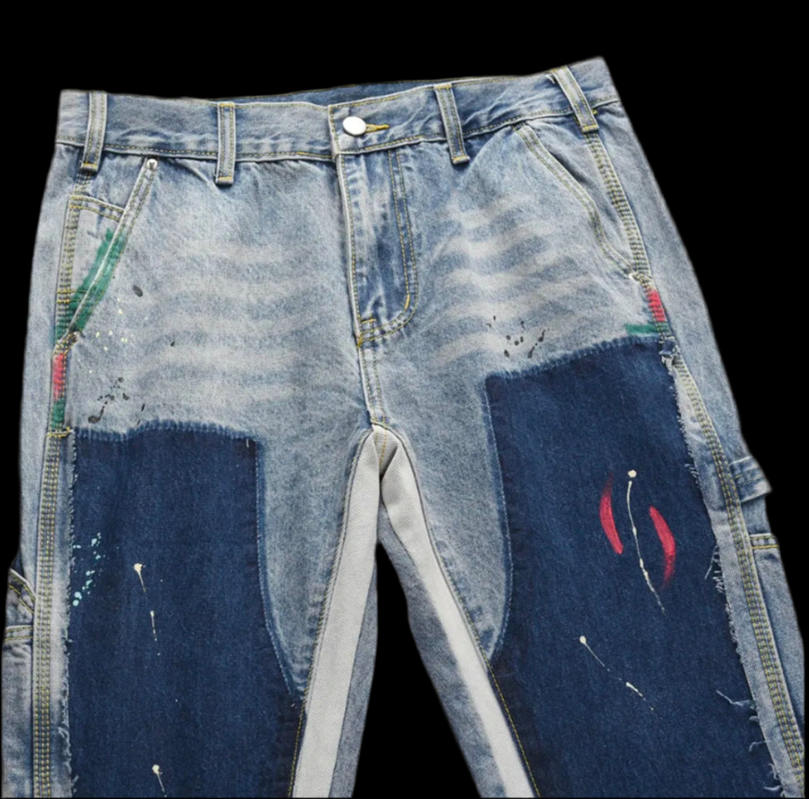 Patchwork Flared Jeans